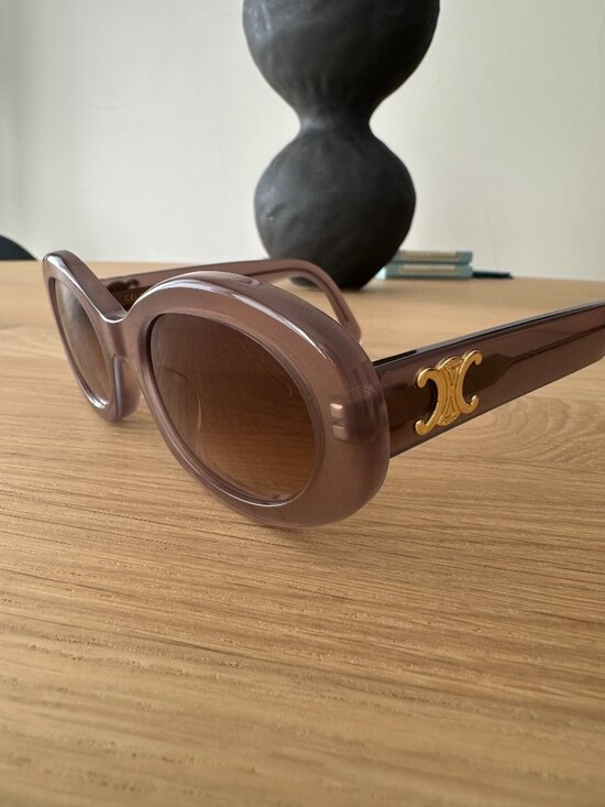 Celine CL40194U 45F Triomphe Sunglasses Brown Crystal Gradient Authentic w/ Case main image 14